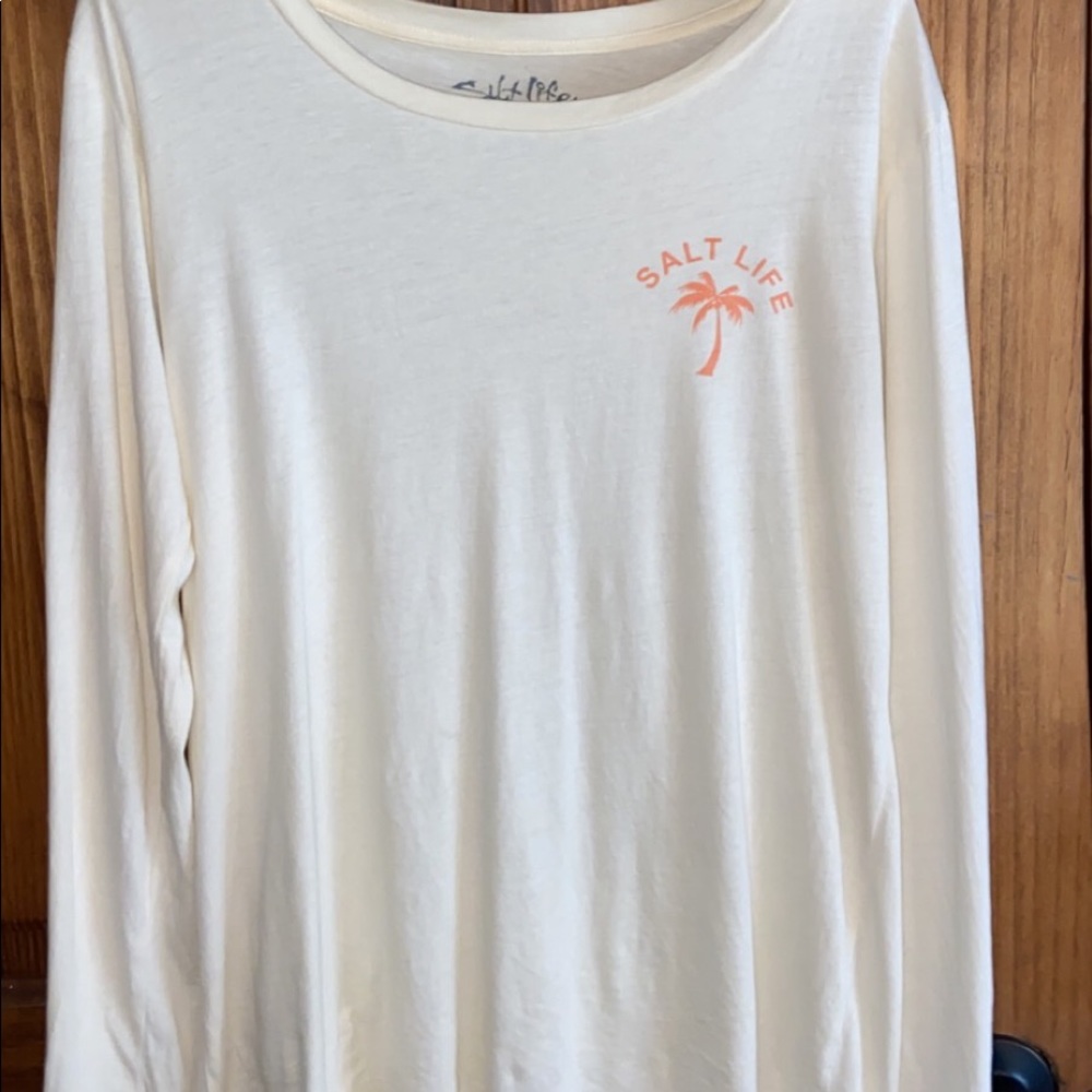 salt life palm tree long sleeve tee